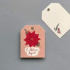 Бирка с веревочкой̆ 6×11,5см, "Рождественская звезда", дизайнерский картон 240 г/м2 sela25