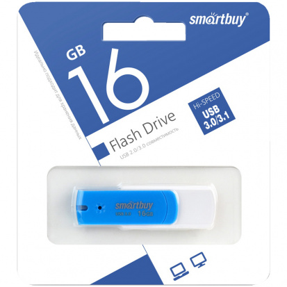 Память "Diamond" 16GB, USB 3.0 Flash Drive, синий