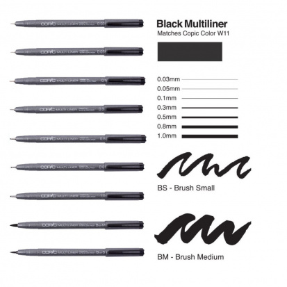 Ручка капиллярная (мультилинер) Copic 0.05мм серый холодный