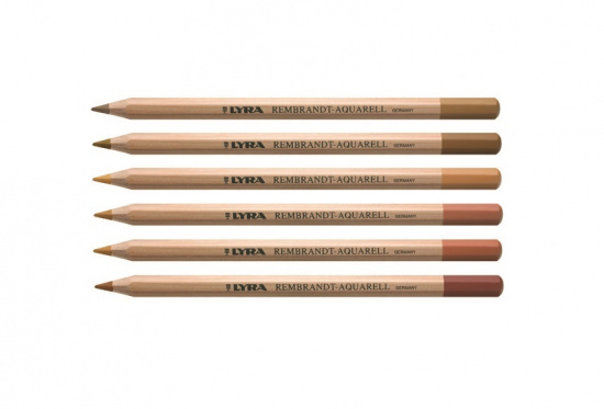 Набор цветных карандашей "Rembrandt Aquarell" коричневые оттенки, 6шт