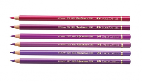 Комплект цветных карандашей "Polychromos" 6 цв., фиолетовые и розовые № 127, 133, 134, 135,138, 160