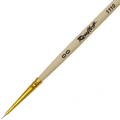 Кисть колонок круглая короткая ручка "1110" №00 для акварели