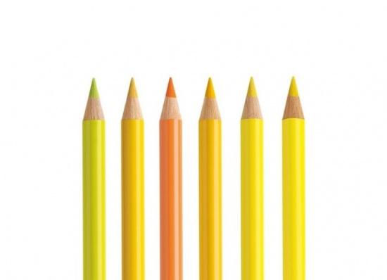 Комплект цветных карандашей "Polychromos" 6 цв., жёлто-оранжевые № 105, 106, 108, 111, 185, 205