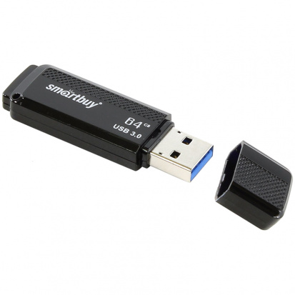 Память "Dock" 64GB, USB 3.0 Flash Drive, черный