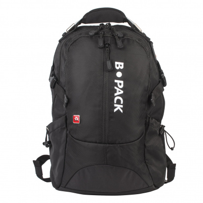 Рюкзак "S-02" универсальный, с отд. для ноутбука, усиленная ручка, черный, 47х31х16 см