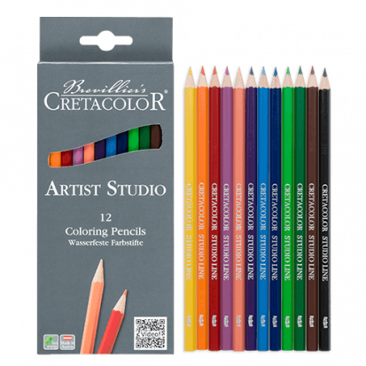 Набор профессиональных цветных карандашей "Artist Studio Line", 12 цветов, картонная коробка