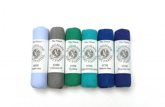 Набор сухой пастели soft "Gallery Handmade", "Синие дали", 6 цв.