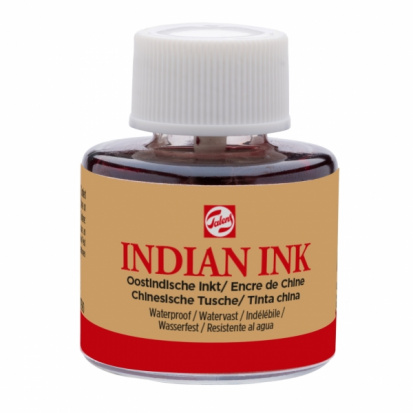 Чернила чертёжно-рисовальные "Talens" Indian Ink 11мл чёрный цвет