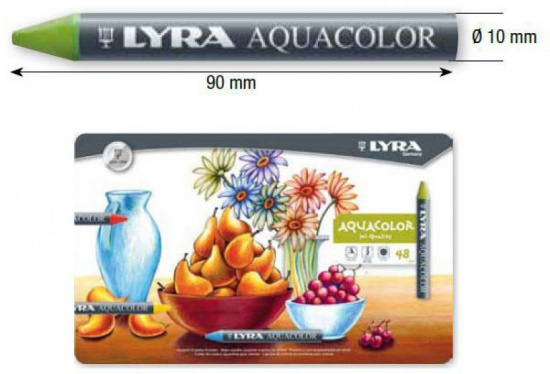 LYRA Мелки водорастворимые "Aquacolor" в наборах